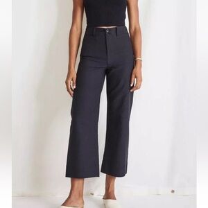 Apiece Apart Women's Bari Crop Trouser Pants 4020BDT Black Size 2